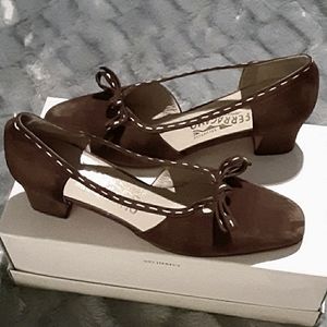 Rich Brown Suede Shoes, size 8, Salvatore Ferragamo